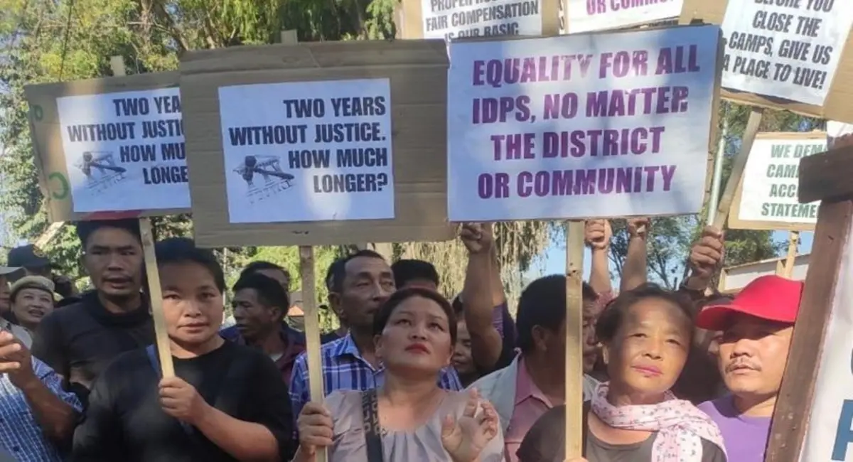 People Protest in Manipur again Starting.