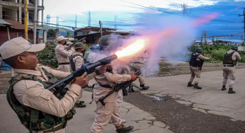 Manipur Violence Clashes with Security Forces.